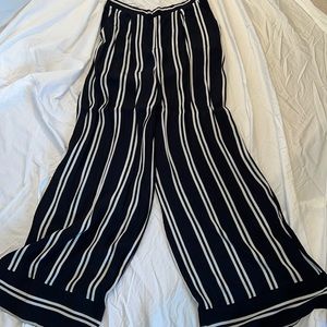 Lulus Black and White Stripe Pants Size XL